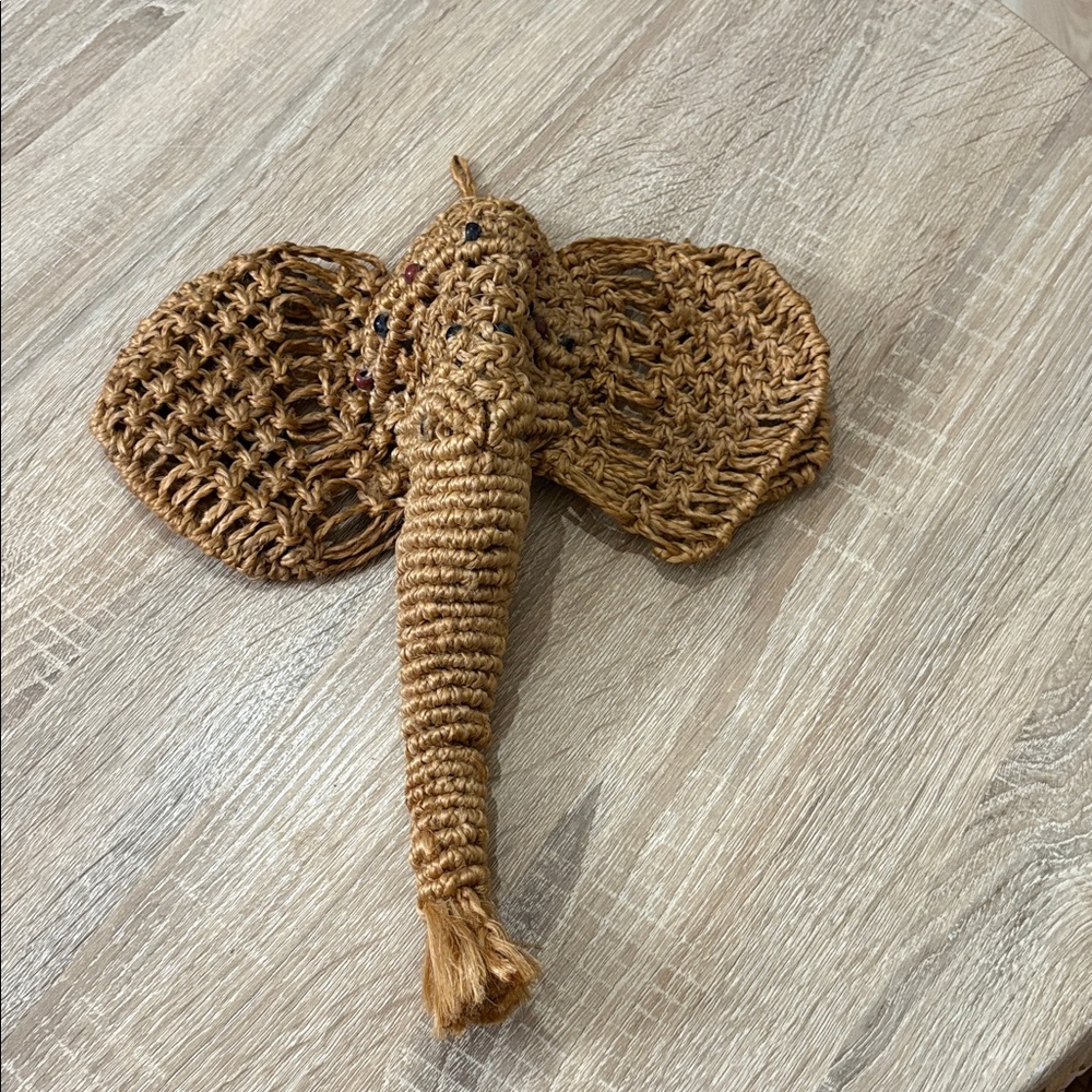 Woven Elephant Wall Decor